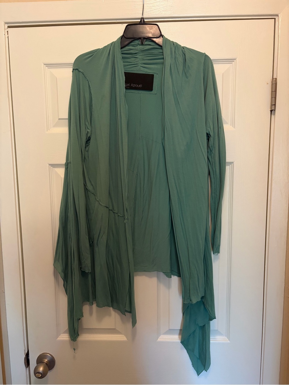 Yigal Azrouël Designer Draped Wrap Top Women’s Teal/Green